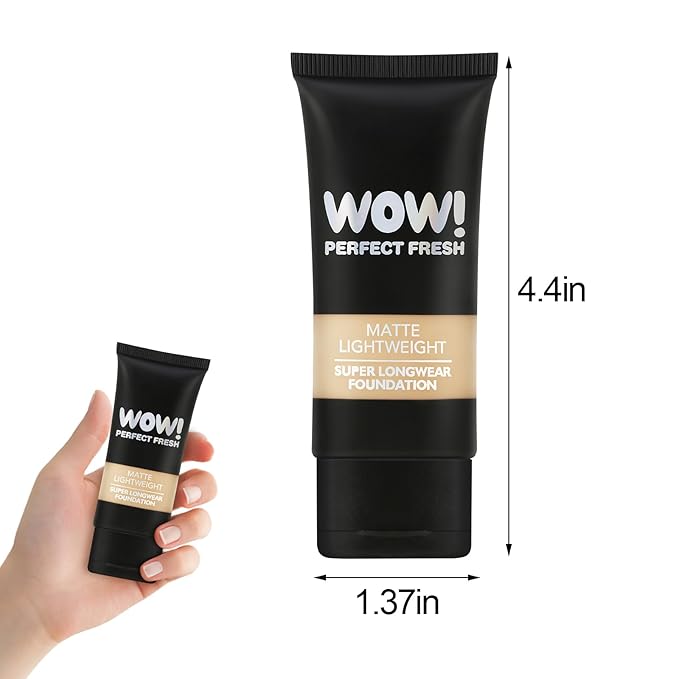 2pcs Matte Liquid Foundation,Full Coverage,Flawless Makeup, Minimizes Pores,Lightweight, 24Hr Long Wear,Waterproof,Oil-Control,Sweat-Proof
