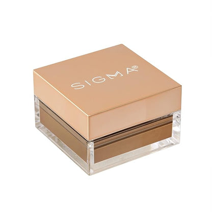 Sigma Beauty Soft Focus Setting Powder – Silky Smooth, Lightweight Loose Setting Powder for Setting Makeup, Blurring Powder Reduces the Look of Pores, Lines & Wrinkles (Cinnamon, Deep Caramel Matte)