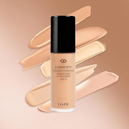 GA-DE Longevity Collagen Foundation 503 - SPF Face Makeup - Hydrates Skin and Improves Elasticity - Full Coverage and Matte Finish - 1 oz