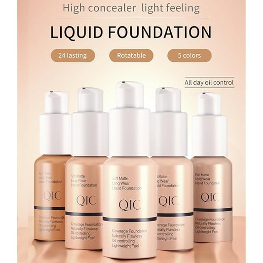 Foundation,Matte Foundation Concealer Full Coverage,Oil-Control &Waterproof Foundation Makeup For Women. (#104, 30ml)