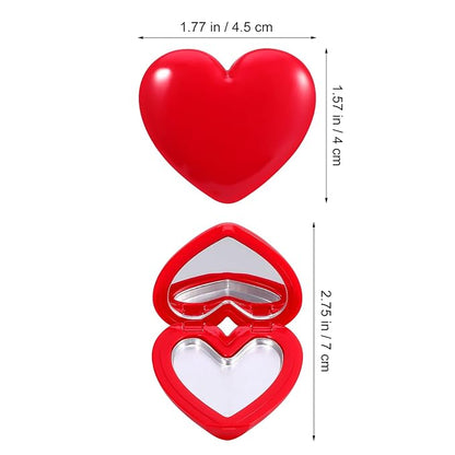 ABOOFAN 4Pcs Empty Heart Shape Eyeshadow Lipstick Palette Makeup Palette with Mirror Empty Makeup Containers for Young Teens, Girls or Women Valentines Present