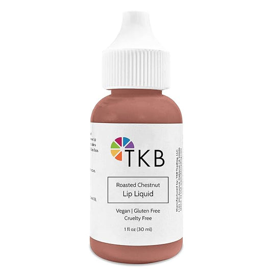 TKB Lip Liquid Color|Liquid Lip Color for TKB Gloss Base, DIY Lip Gloss, Pigmented Lip Gloss and Lipstick Colorant, Made in USA (1floz (30ml), Roasted Chestnut)