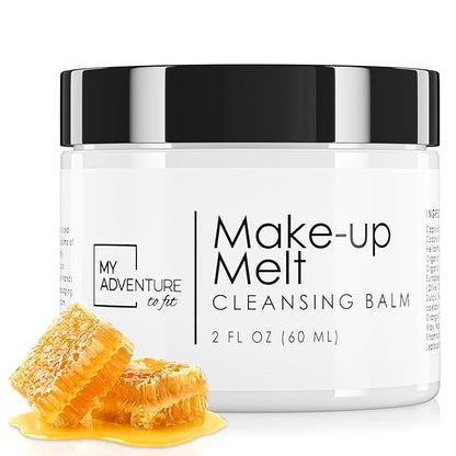 My Adventure to Fit Make up Cleansing Balm - Makeup Remover Melting Balm & Moisturizer Face Cream - Made in The USA Hydrating Facial Cleanser & Makeup Products for Women (2fl oz)