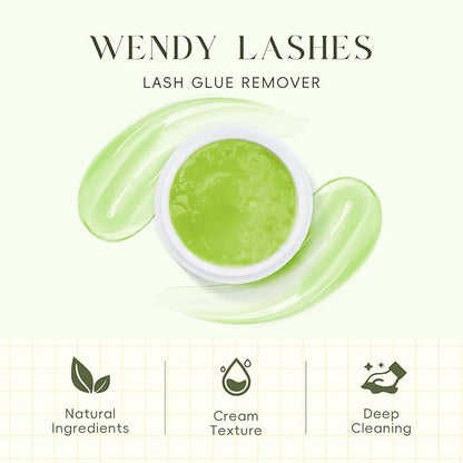 Lash Remover for Lash Extensions Hami Melon Low Irritation Cream Glue-Remover Kit 10g Professional Fast Sensitive Skin Dissolution Lash Extension Remover By WENDY LASHES（Lash Remover-Hami Melon,10g）