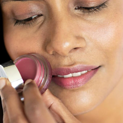 Ere Perez - Natural Carrot Color Pot | For Lips + Cheeks | Buildable, Blendable, Creamy, Vibrant, Satin Finish | Cacao Butter, Avocado + Castor Seed Oil | Vegan, Cruelty-Free, Clean Beauty (Holy)