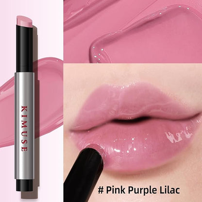 KIMUSE Lip Plumper, Hydrating Korean Lip Gloss, Click Tinted Lip Balm Solid Lipstick for Plumps & Moisturizes, Long-wearing All-in-one Lip Plumping, Gloss, Balm