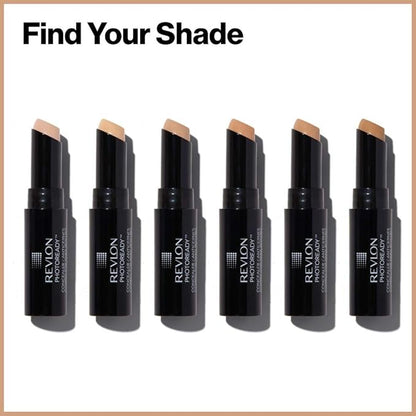 Revlon Concealer Stick, PhotoReady Face Makeup for All Skin Types, Longwear Medium- Full Coverage with Creamy Finish, Lightweight Formula, 001 Fair, 0.11 Oz