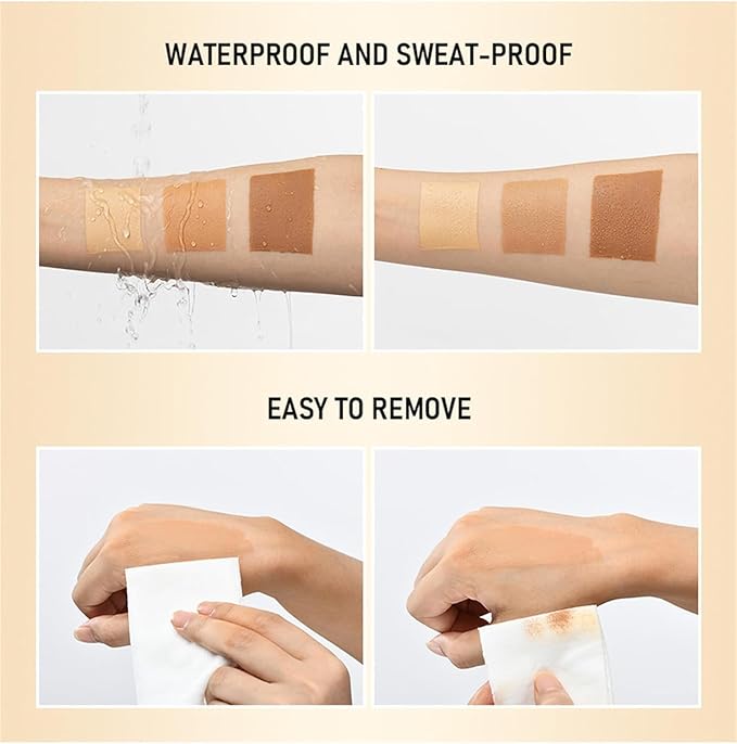 Leg Makeup Waterproof No Transfer, Leg Vein Cover up Makeup for Varicose Veins Waterproof Black Skin, Leg and Body Scar Cover up Makeup for Tattoo Cover Up, Long Last Body Foundation (#1 Fairest Glow)