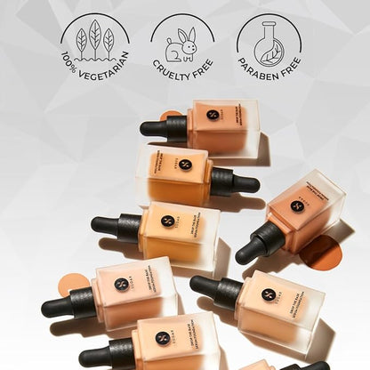 Sugar Cosmetics Drop The Base Serum Foundation10 Latte (Light, Warm Undertone) Full Coverage Waterproof Matte Finsh