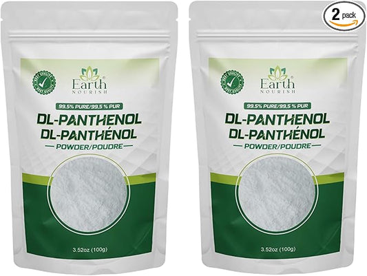 DL-Panthenol Powder 3.52oz / 100g - Provitamin B5 for Hair, Skin & DIY Cosmetics (Pack of 2)