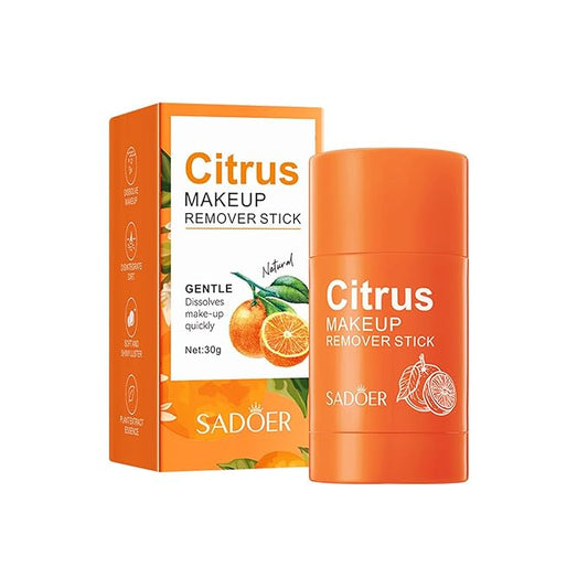 Citrus Makeup Remover Stick, Portable Deep Makeup Remover Cream, Mild Formula, Emulsifies In 1 Second, Quickly Removes Makeup With Zero Residue, Moisturizing And Refreshing