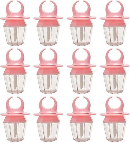 10 Pcs 8ml Pink Empty Lip Gloss Tube Bottle Diamond Ring Shape Plastic Refillable Lipgloss Tube Container Clear Lip Glaze Tube Wand Brush Lip Oil Vials DIY Cosmetic Lipstick Tube Makeup Tool