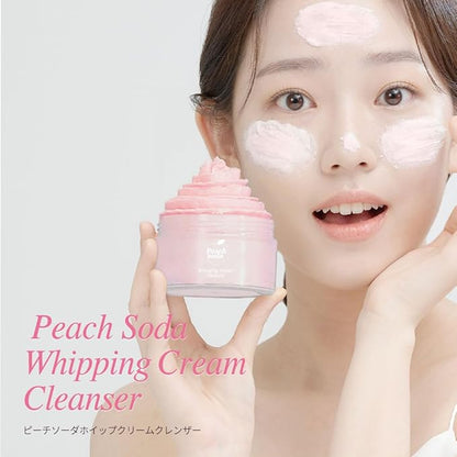 Ariul Peach Soda Whipping Cream Cleanser – 24H Moisturizing, Hydrating & Soothing, Rich Foam with Peach Extract & Natural Ingredients, Korean Skin Care, 100g / 3.38 oz