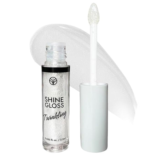 Clear Lip Gloss Lip Plumper Gloss Shimmer High Shine Lip Gloss Moisturizing Tinted Lipgloss Long Lasting Waterproof Lip Oil(01# Clear Shimmer)