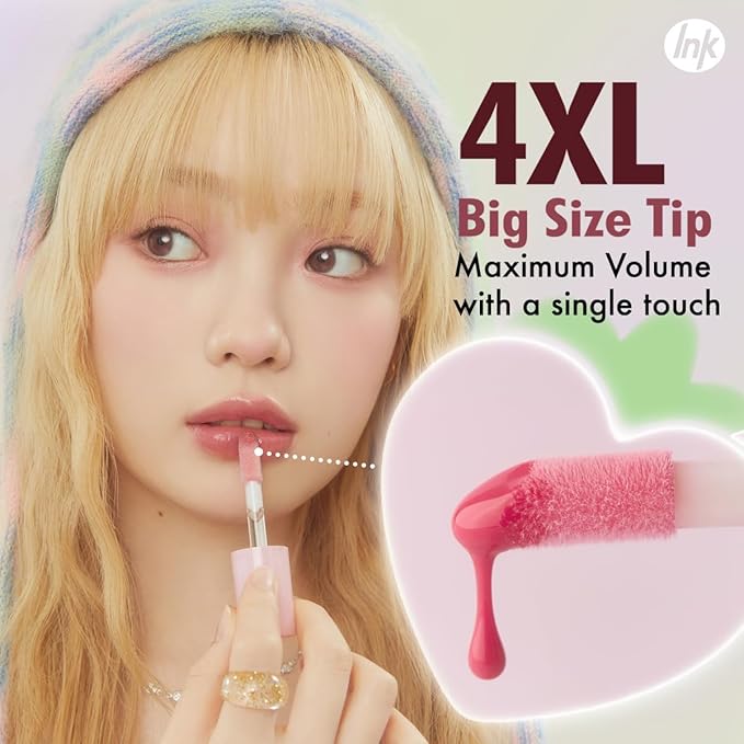 Peripera Ink Glasting Lip Gloss, Non-Sticky, Gloss Shine, 4XL Wand for Easy Application, Korean Lip Gloss, Fuller Looking Lips, Buttery Soft, Long Lasting Lip (016 ALL THAT BERRY)