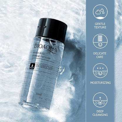 BIOAQUA Amino Acid Makeup Remover Lotion Gentle Refreshing Oil-Free Cleansing Hydrating Moisturizing Tender 50ml/1.69oz