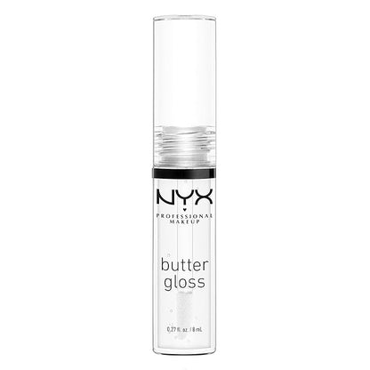 NYX PROFESSIONAL MAKEUP Butter Gloss, Non-Sticky Lip Gloss - Sugar Glass ,Clear