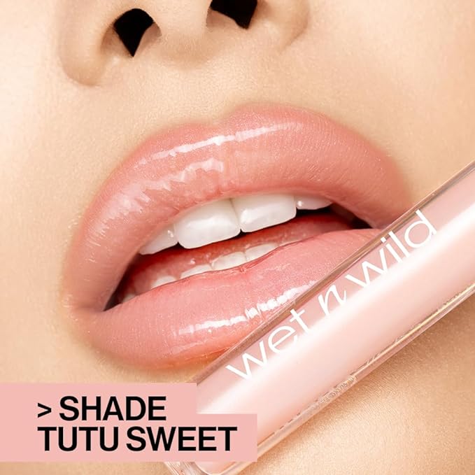 wet n wild MegaSlicks Lip Gloss, Ultra-Glossy, Vitamin-E Enriched, Ultra-Gloss High Shine Moisturizing, Cruelty-Free & Vegan - Snuggle Sesh