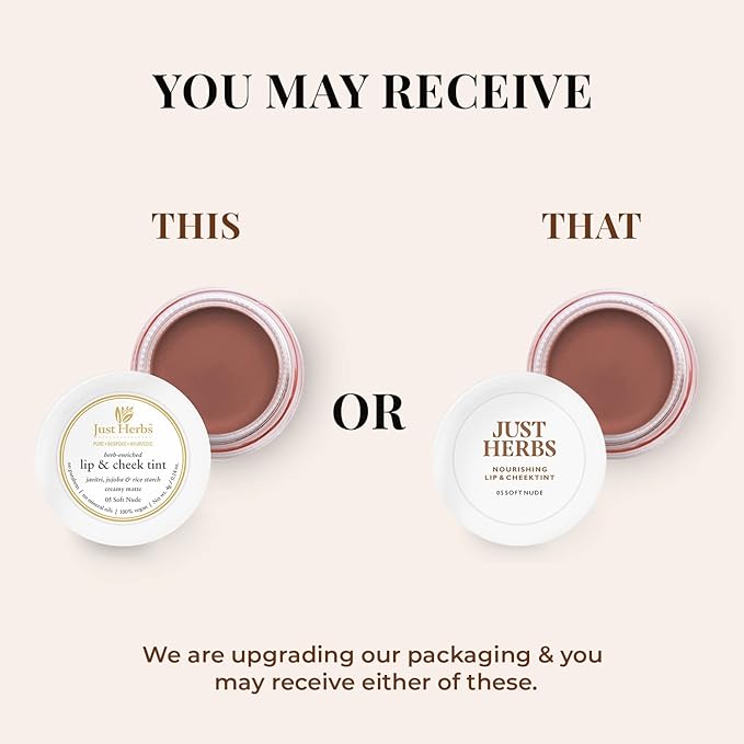 Organic Creamy Matte 3 in 1 Lip & Cheek Tint, Blush For Women - SLS,Chemical & Paraben Free - 0.14 fl. oz. (Soft Nude)