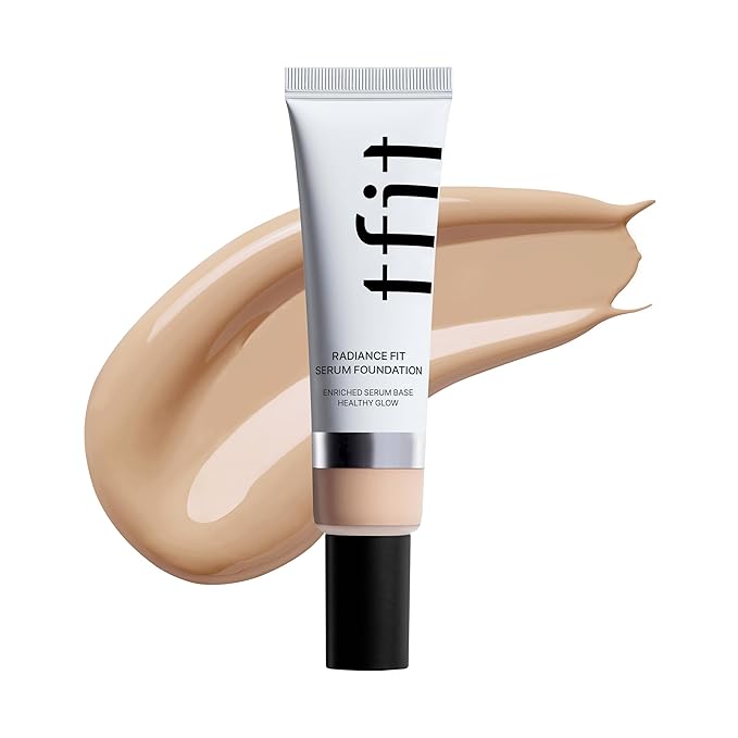 Radiance Fit Serum Foundation - Flawless Coverage, Dewy finish, Long-lasting, Lightweight, Korean Makeup,1.05 Oz. (C1.5 Lingerie, 1.05 Oz.)