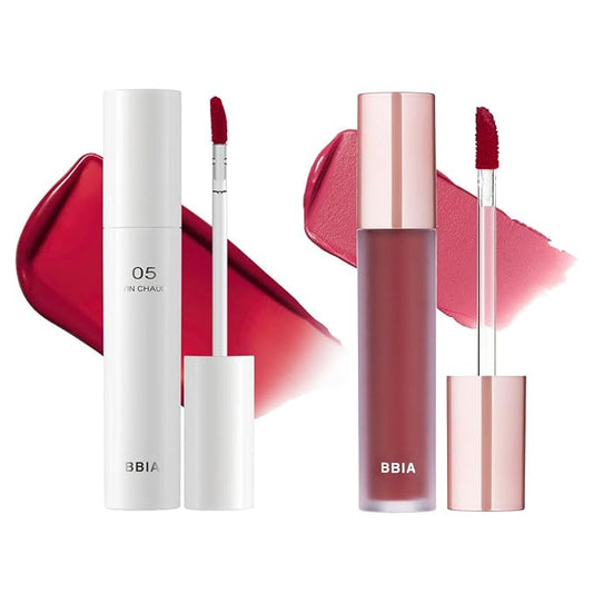 BBIA Glow Lip Tint (#05 VIN CHAUD) + Last Velvet Tint (V05 EXTRA CUTE) Bundle SET