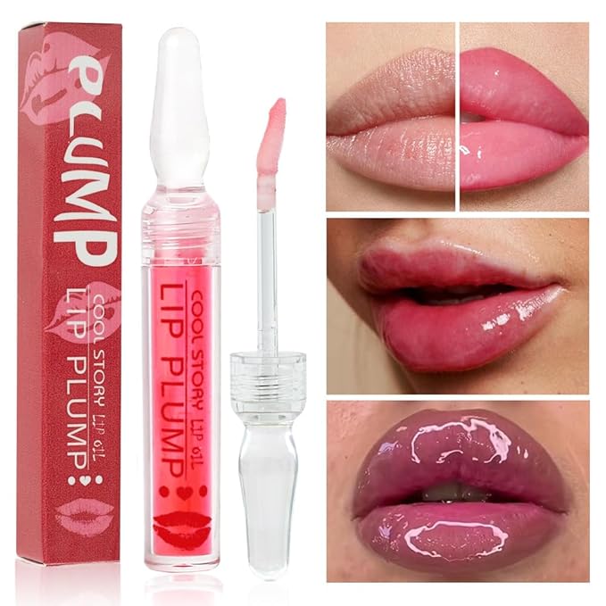 COOL STORY Lip Fuller Gloss, Moisturizing Hydrating Lip Serum, Fuller Lip Care, Lip Plumping Oil for Women