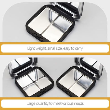 4pcs Empty Lipstick Palette DIY Lipstick Lip Balm Blusher Containers Refillable Makeup Eyeshadow Storage Case Box with Mirror