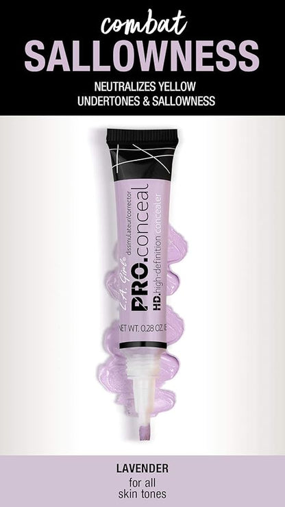 L.A. Girl HD Pro.Conceal, Lavender Corrector GC993 (Pack of 2)