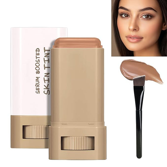 Balm Foundation Makeup, Moisturizing Serum Contour Stick, Natural Finish Makeup Even Skin Tone (06, 1 PCS)