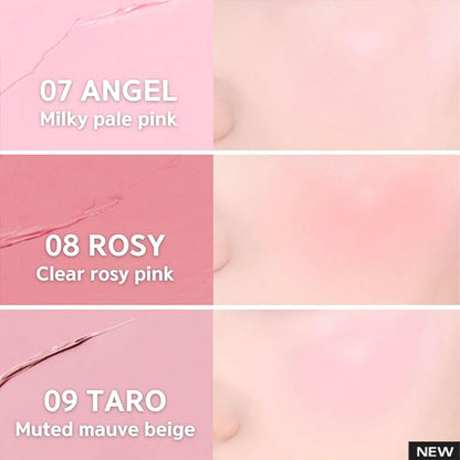 BBIA Ready To Wear Downy Cheek Cream Blush 8 Color - Creamy Blendable & Buildable Blush Dewy Texture & Matte Finish High Pigment Longlasting Lightweight Natural Face Makeup, 0.10oz (08 DOWNY ROSY)