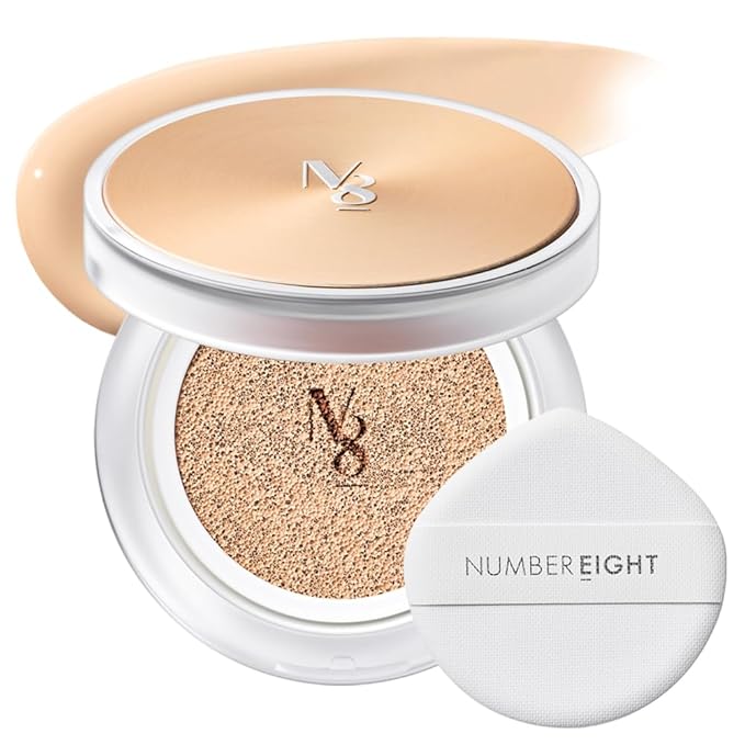 NUMBER EIGHT Skin Master Natural Cover Fit Cushion Foundation SPF 50+ PA+++ | N23 NEUTRAL BEIGE | Long lasting, Lightweight, Flawless Coverage, Hypoallergenic, Korean Beauty (15g / 0.52oz.)
