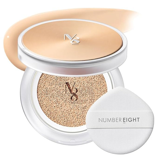 NUMBER EIGHT Skin Master Natural Cover Fit Cushion Foundation SPF 50+ PA+++ | N23 NEUTRAL BEIGE | Long lasting, Lightweight, Flawless Coverage, Hypoallergenic, Korean Beauty (15g / 0.52oz.)