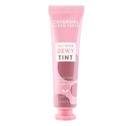 COVERGIRL Clean Fresh Dewy Tint 300 Mauvy Kiss, 3-in-1 Tint, Blendable Color For Eyes, Lips & Cheeks, 0.33 fl oz (Pack of 1)