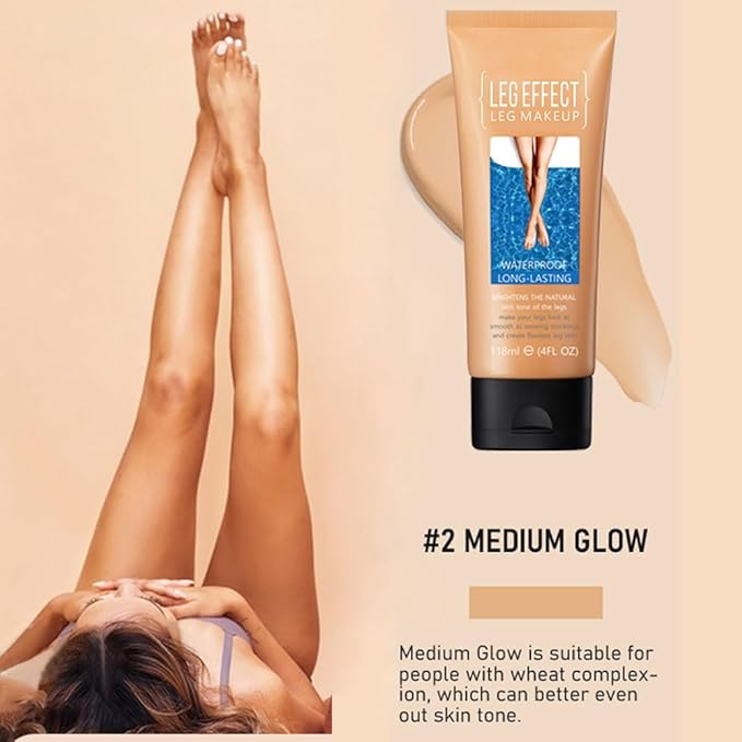 Leg and Body Makeup, Skin Perfecting Body Foundation, Tattoo Cover Up Makeup, Spider Vein Concealer for Leg and Body Scar Cover up Makeup, Flawless Looking Legs, Evens Skin Tone (Medium Golw)