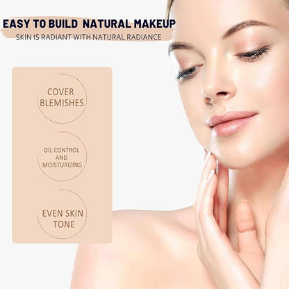 Skin Tone Adjusting CC Cream SPF 50, New Cosmetics CC Cream, Pre-makeup Primer Moisturizing Skin Concealer Brightening Skin Tone (Natural, 2PCS)