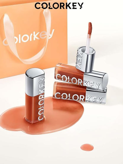 COLORKEY 3D Plump Oil Lip Gloss, High-shine Finish, Lip Tint, Moisturizing, Non-Sticky, Clear and Natural, Glassy Shine (G08 Moonlight, 3ml)