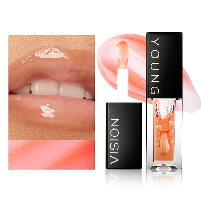 YOUNG VISION Lip Glow Oil, Lip Gloss with Jojoba Seed Oil, Moisturing and Plumping,0.20 fl oz(Pack of 1)