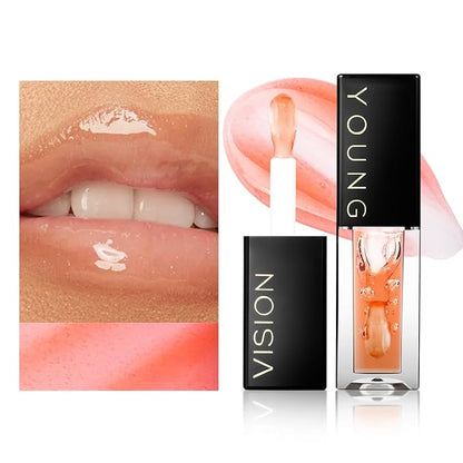 YOUNG VISION Lip Glow Oil, Lip Gloss with Jojoba Seed Oil, Moisturing and Plumping,0.20 fl oz(Pack of 1)