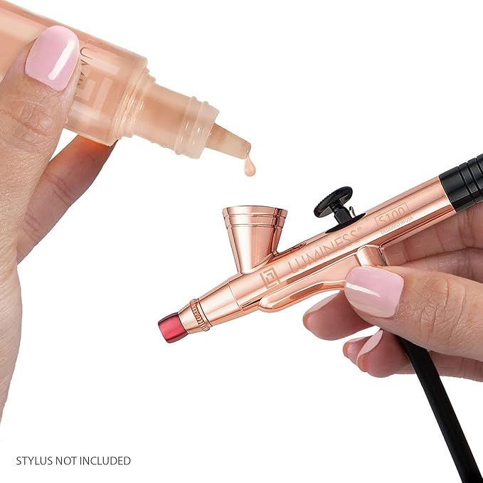 Luminess Air Airbrush Basic Makeup Starter Kit, 0.25 oz x 4 Bottles, Silk 4-in-1 Airbrush Foundation, Warm