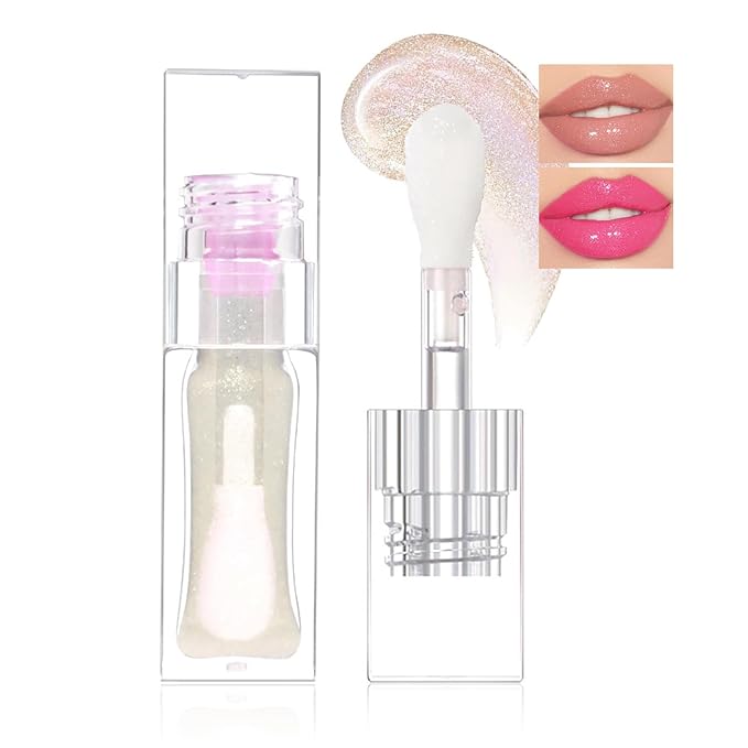 2024 New Magic Color Changing Lip Oil PH，Warm Change Glitter Lip Gloss, Color Changing Lip Oil V2, Color Changing Lip Gloss, Moisturizing Plumping Clear Lips Oil Tinted Lip Plumper Lips Care