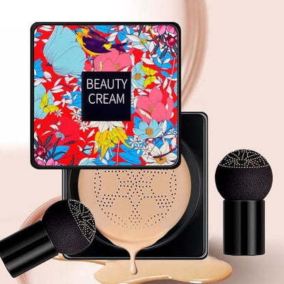 Mushroom Head Air Cushion BB Cream Even Skin Tone Makeup Base PrimerConcealer Lasting Nude Makeup Moisturizing Brightening Pigment CC Liquid Foundation (C-natural)