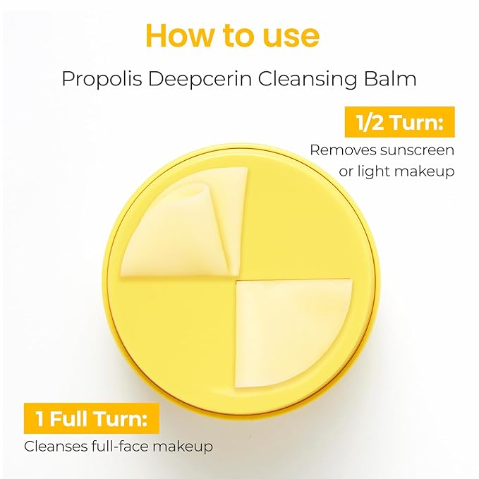CNP Propolis Deepcerin Cleansing Balm - Soft Grinding Makeup Remover Balm, Buttery & Milky Texture, for Dry & Sensitive Skin, Korean Skincare