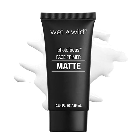 wet n wild Face Primer Photo Focus Matte Face Primer Clear, Perfect Prep & Matte Finish, Extends Makeup Wear, Weightless Hydration with Aloe Vera & Vitamin E, Cruelty-Free - Partners in Prime