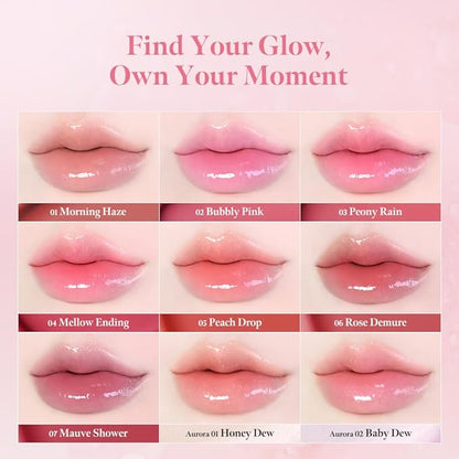 MILKTOUCH Dew Stain Sheer Lip Gloss (07 Mauve Shower, 0.14 Fl Oz (Pack of 1))