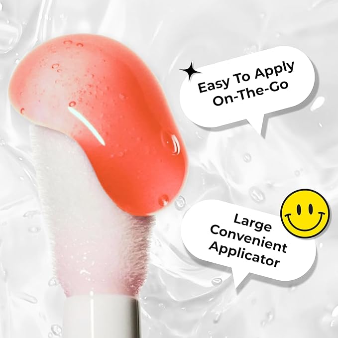 Hydrating Lip Oil LET`S GLAZE - Hydrating Lip Gloss Flavoring - Fat Oil Lip Gloss - Plumping & Glossy Balm - №402 Strawberry Jam