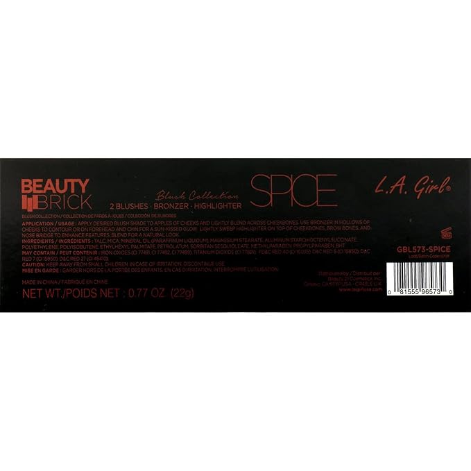 L.A. Girl Beauty Brick Blush Collection, Spice GBL573
