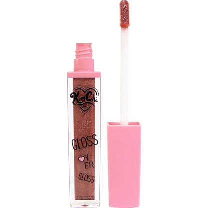 Kimchi Chic Gloss Over Gloss, Shimmery Micro-Sparkle Lip Gloss To Wear Alone Or Over Lipstick, Fragrance-Free Luscious Lip Balm, Mauve With Red Undertones, 04 Nectar, 0.35ml