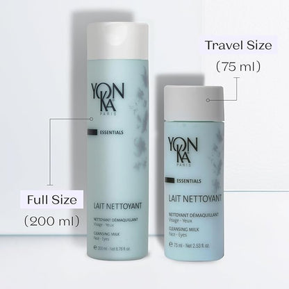 Yon-Ka Lait Nettoyant Facial Cleanser, Gentle Milk Cleanser & Makeup Remover, Daily Plant Based Wash, Moisturize and Balance Skins pH, All Skin Types, Paraben-Free (2.5 oz)