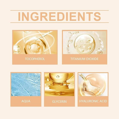 Foundation 4 in 1 Spectrum, 4 in 1 Foundation Liquid- Hydrating Medium Full Coverage Concealer with， SPF 50+ (60ML)