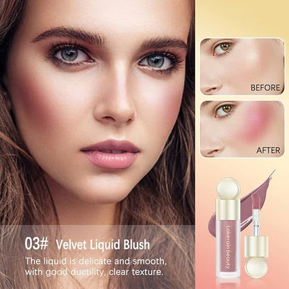 Mysense Silky Cream Blush Stick for Cheek Soft Pinch, Matte Blush Makeup Natural-Looking, Weightless, Long-Lasting, 03# Hope-Mauve Shade